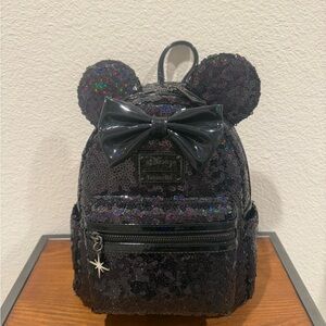 NWT Celestial Dream Disney Black Sequin Loungefly Backpack